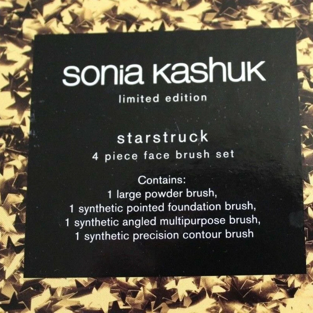 Sonia Kashuk Gold Glitter Starstruck 4-Piece Brush Set Limited Edition